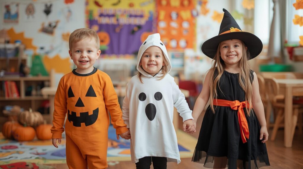 Kids Dressed for Halloween.