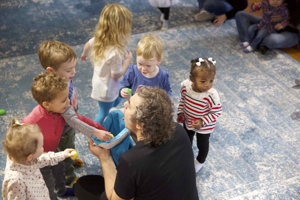 Teacher with kids.
